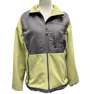FREE COUNTRY Ladies Bright Green Fleece Zip Jacket M